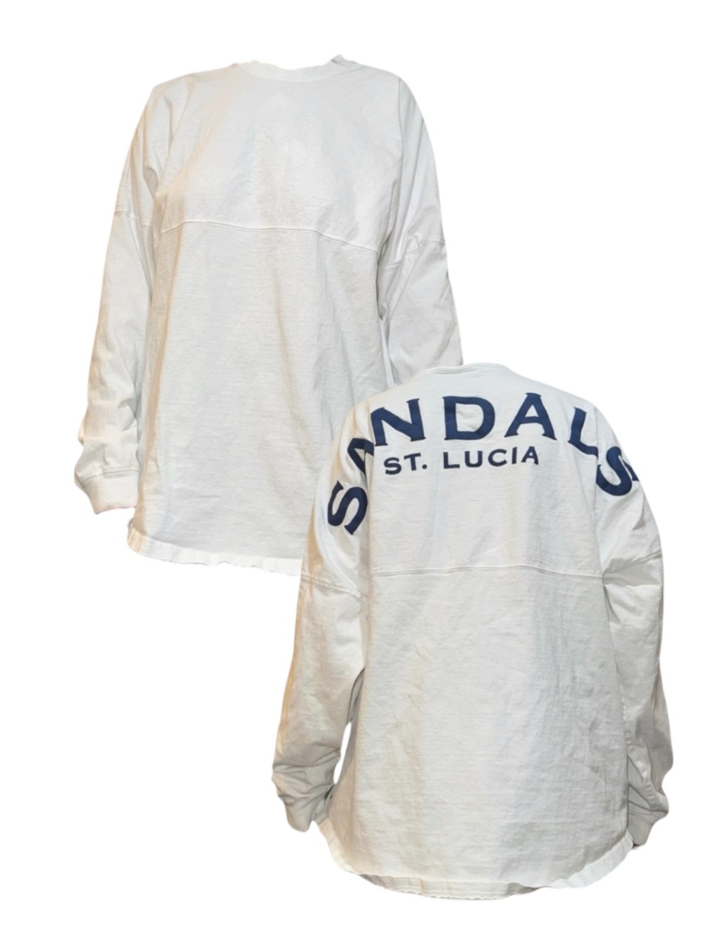 Sandals St. Lucia White Long Sleeve Top